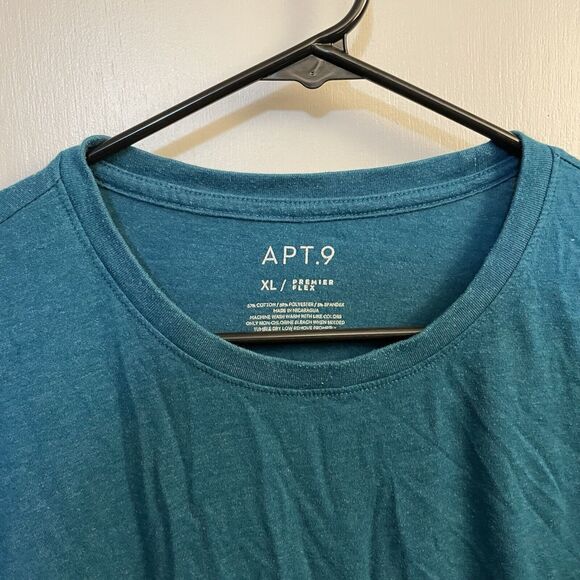Apt. 9 Men’s Premier Flex Crew Neck T-Shirt Teal- XL - Picture 2 of 3